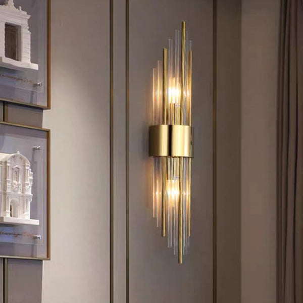 Rynx | Elegant Nordic Stainless Steel Crystal Wall Sconce Light 0