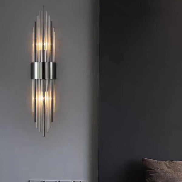 Rynx | Elegant Nordic Stainless Steel Crystal Wall Sconce Light 10