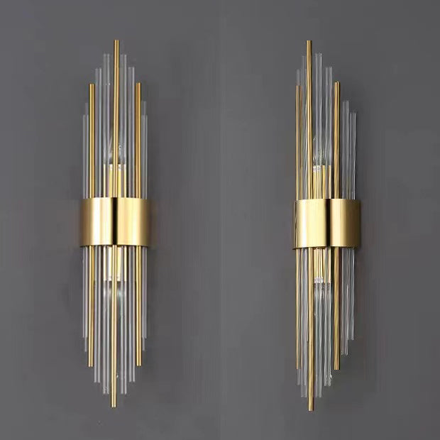Rynx | Elegant Nordic Stainless Steel Crystal Wall Sconce Light 7
