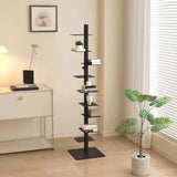 Sculptural Metal Bookshelf | Slim 360° Rotating Design with 9 Tiers | Space-Saving Display for Stylish Organization 3