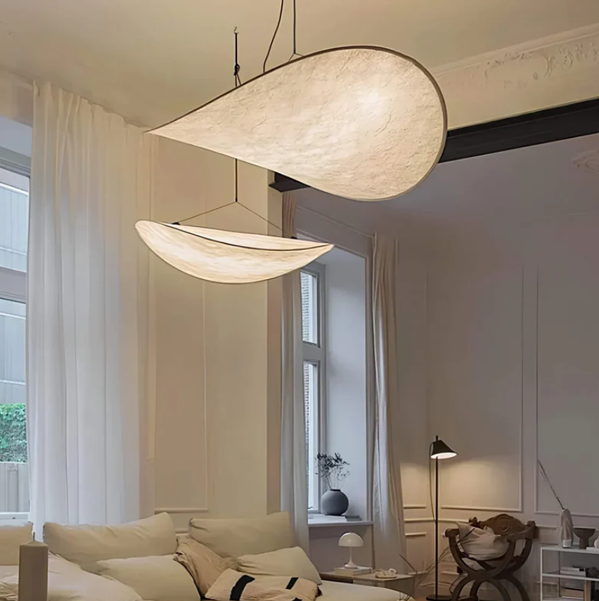 SilkAura | Elegant Handcrafted Silk Pendant Lighting Fixture for Interiors 0