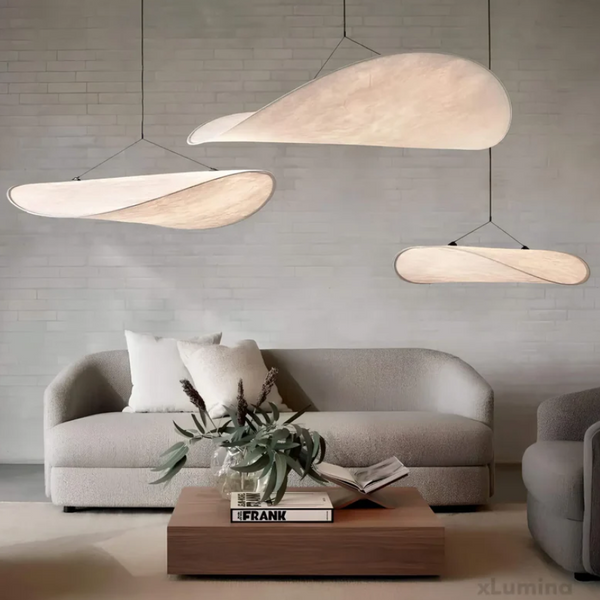SilkAura | Elegant Handcrafted Silk Pendant Lighting Fixture for Interiors 3