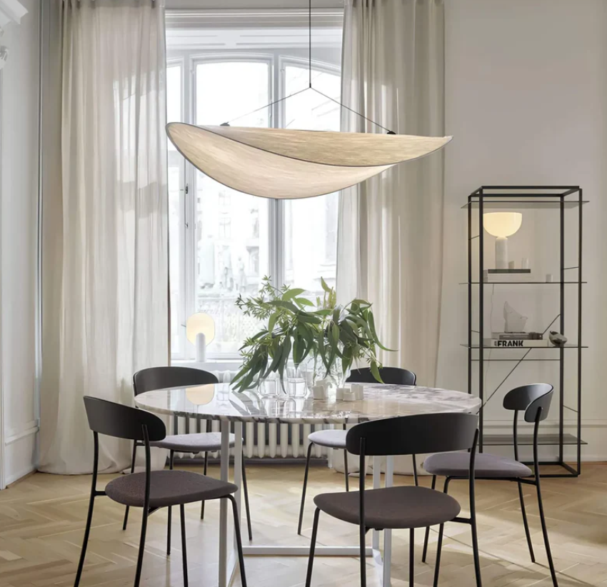 SilkAura | Elegant Handcrafted Silk Pendant Lighting Fixture for Interiors 4