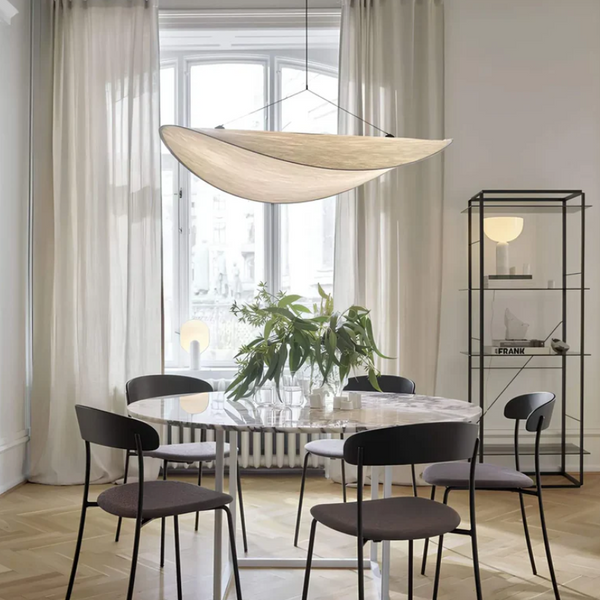 SilkAura | Elegant Handcrafted Silk Pendant Lighting Fixture for Interiors 4