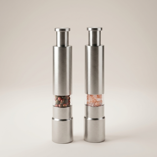 Stainless Steel Spice Grinder with One-Handed Operation