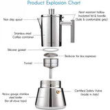 Stylish Stainless Steel Espresso Maker with Induction Base | Durable Moka Pot for Authentic Italian Coffee 2