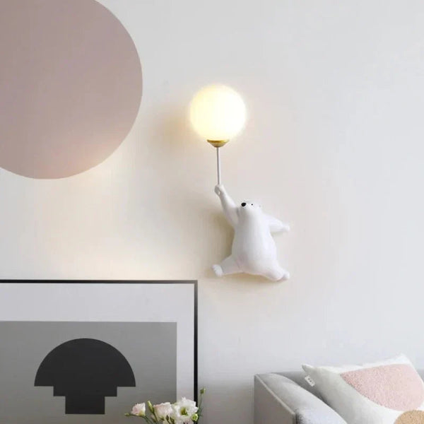 TeddyGlow | Charming Cozy Bear Wall Sconce for Children's Room 0