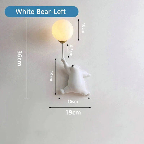 TeddyGlow | Charming Cozy Bear Wall Sconce for Children's Room 4