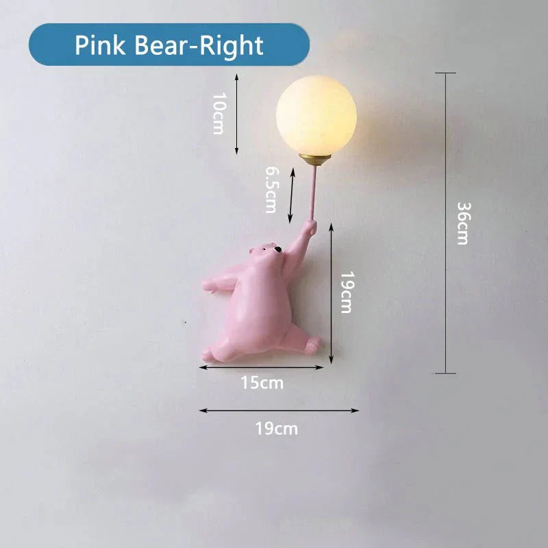TeddyGlow | Charming Cozy Bear Wall Sconce for Children's Room 8