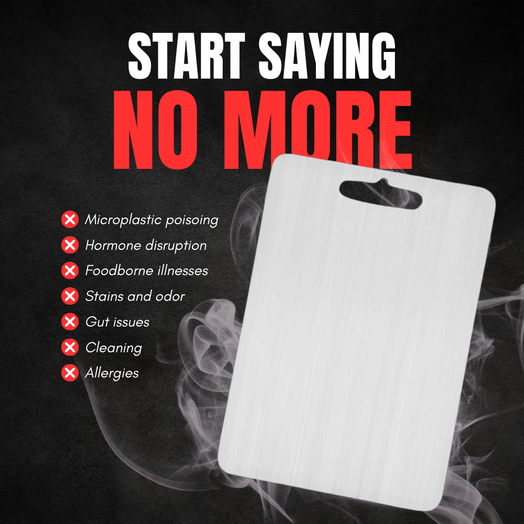 TitanCut | Titanium Cutting Board with Antibacterial Surface | Durable & Odorless for Safe Food Preparation 2