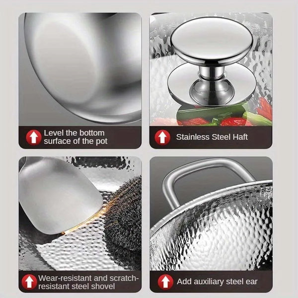 Titanium Cookware | Round Bottom Wok Pan with Non-Stick Surface | Induction Compatible for Effortless Stir-Frying 4