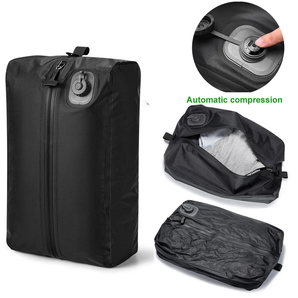 TravelMate | Automatic Vacuum Seal Storage Bags with Built-in Pump | Compact Space Saver for Efficient Packing 0