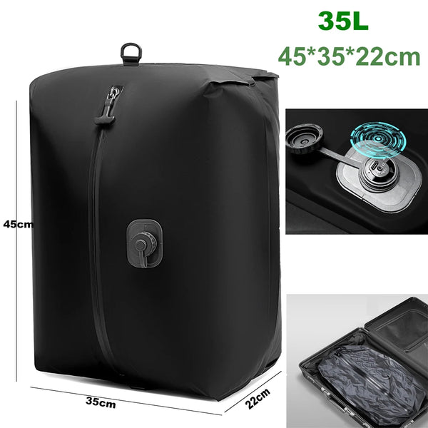 TravelMate | Automatic Vacuum Seal Storage Bags with Built-in Pump | Compact Space Saver for Efficient Packing 14