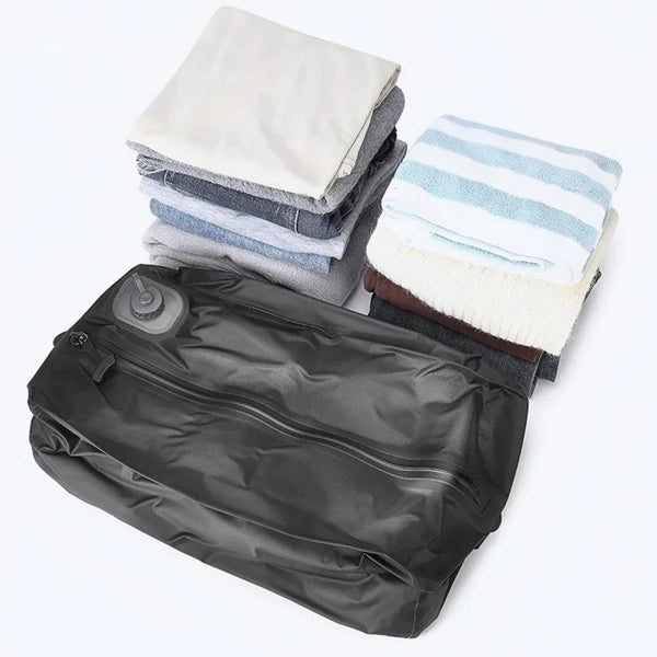 TravelMate | Automatic Vacuum Seal Storage Bags with Built-in Pump | Compact Space Saver for Efficient Packing 4