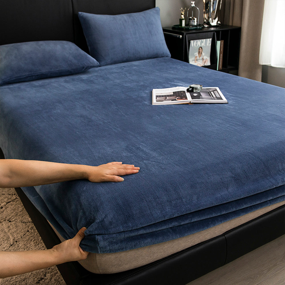 Velvet Soft Fitted Sheet Set | Hypoallergenic Crystal Velvet for Luxurious Comfort 0