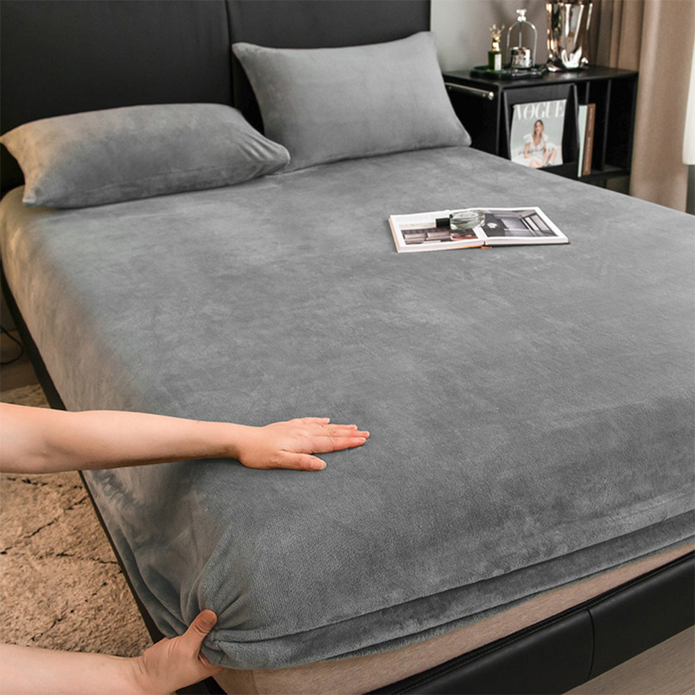 Velvet Soft Fitted Sheet Set | Hypoallergenic Crystal Velvet for Luxurious Comfort 8