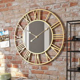 Vintage Metal Wall Clock | Large 39cm Design with Reflective Elements | Timeless Wall Clock Decor for Home Aesthetics 0