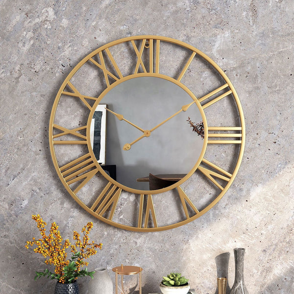 Vintage Metal Wall Clock | Large 39cm Design with Reflective Elements | Timeless Wall Clock Decor for Home Aesthetics 1