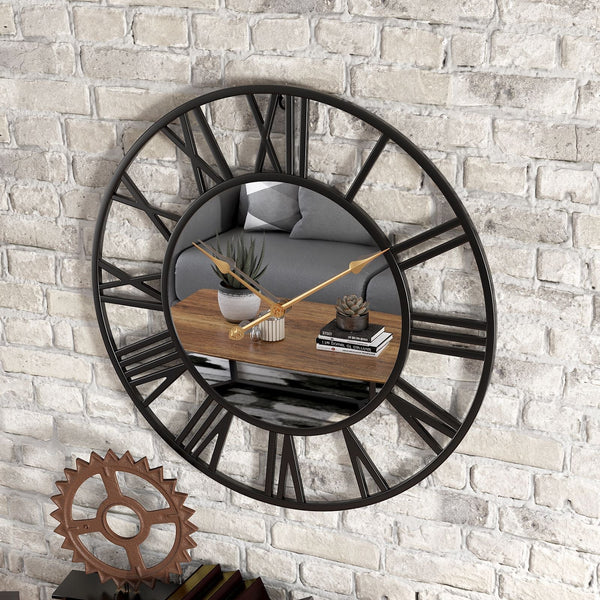 Vintage Metal Wall Clock | Large 39cm Design with Reflective Elements | Timeless Wall Clock Decor for Home Aesthetics 2