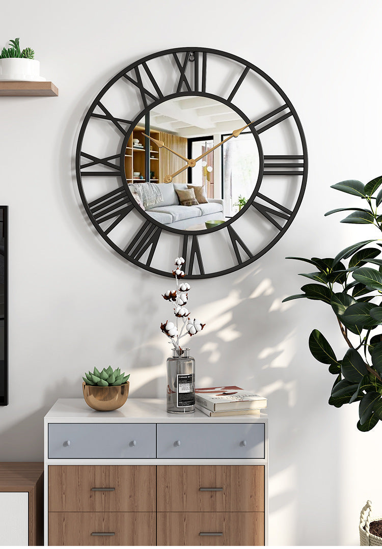 Vintage Metal Wall Clock | Large 39cm Design with Reflective Elements | Timeless Wall Clock Decor for Home Aesthetics 3