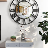 Vintage Metal Wall Clock | Large 39cm Design with Reflective Elements | Timeless Wall Clock Decor for Home Aesthetics 3