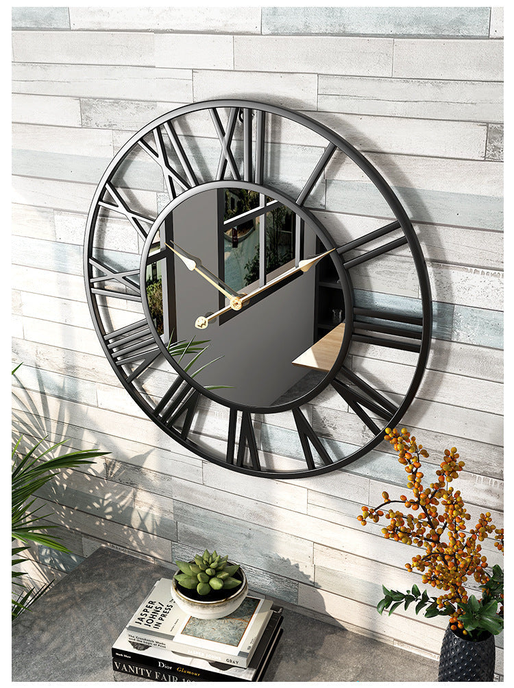 Vintage Metal Wall Clock | Large 39cm Design with Reflective Elements | Timeless Wall Clock Decor for Home Aesthetics 4