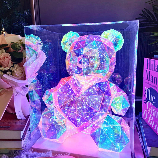 Whimsical Glow | Charming Handcrafted LED Teddy Bear Lamp 0