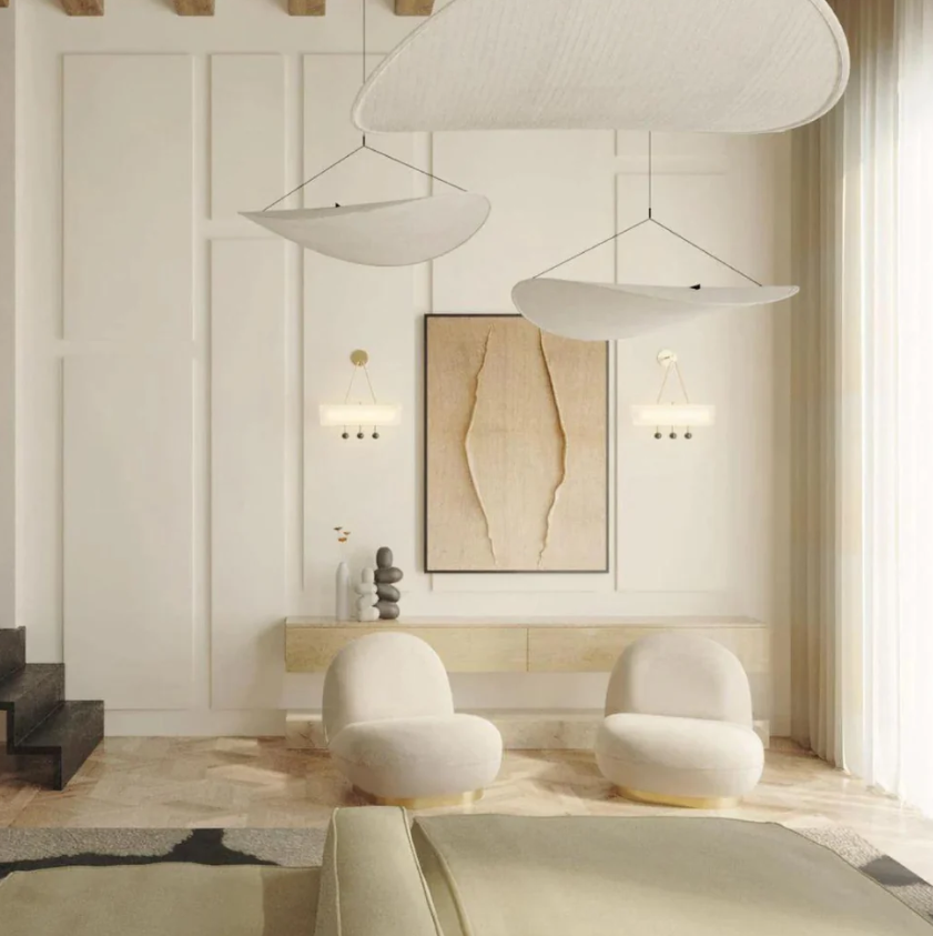 ZenithGlow | Elegant Minimalist Japandi Pendant Lighting Fixture 7