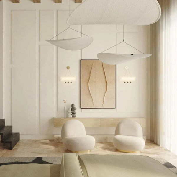 ZenithGlow | Elegant Minimalist Japandi Pendant Lighting Fixture 7