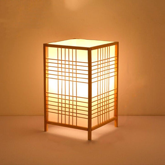 ZenithGlow | Tranquil Wooden Japanese Bedside Table Lamp 0